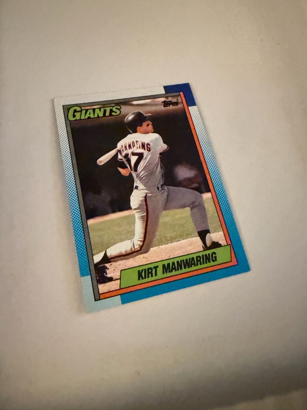 1990 topps Kirt manwaring giants baseball card